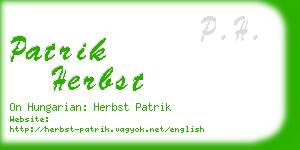 patrik herbst business card